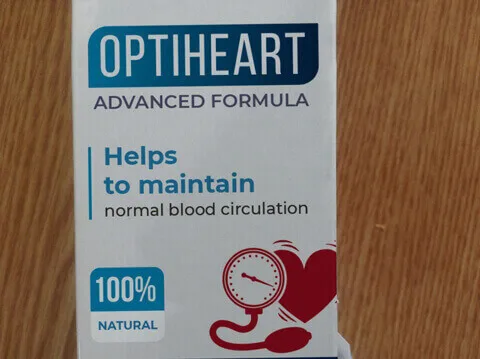 Foto del empaque de Optiheart de un cliente real